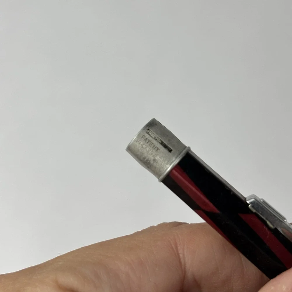 Vintage Celluloid Red Burgandy and Black Eversharp Mechanical Pencil Art Deco